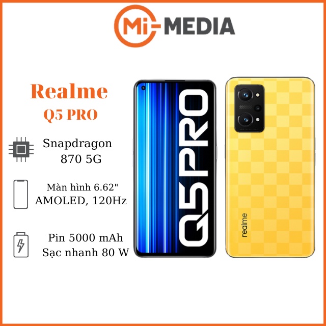 Điện thoại Realme Q5 Pro cấu hình chip Snapdragon 870 nguyên seal Mimedia