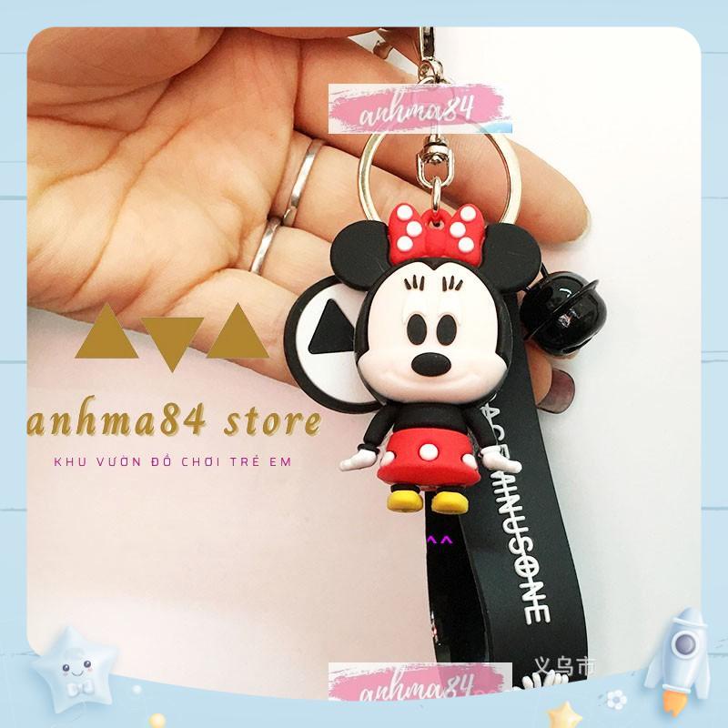 Móc Khóa Chuột Mickey - Móc Khóa Phim Hoạt Hình Chuột Mickey - Có dây đeo lục lạc - anhma84 store