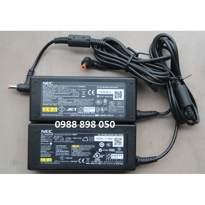 Sạc laptop Nec 19v 4.74A 90w zin theo máy