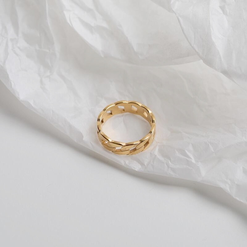 [FreeShip] Nhẫn nữ titan xích J6-204 - CAM KẾT KHÔNG BAY MÀU