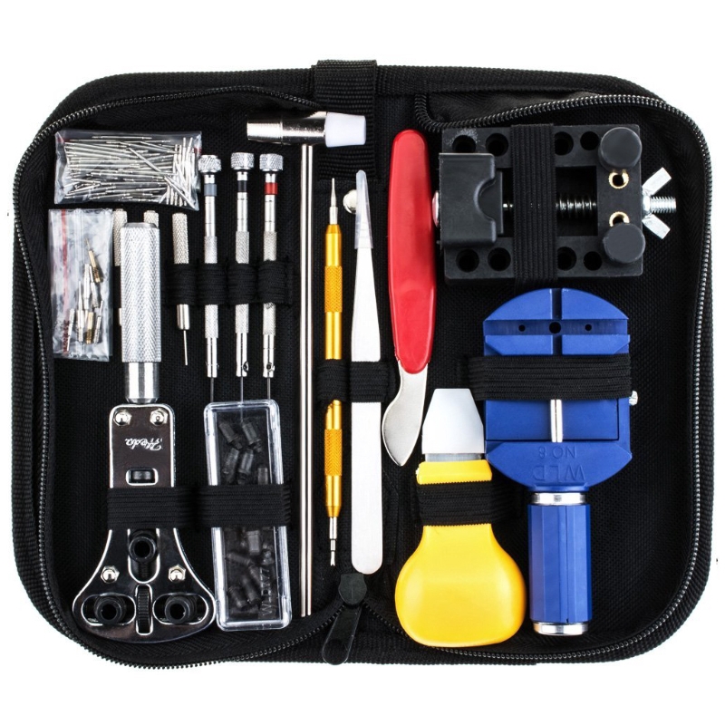 SUPB☀147Pcs Watch Repair Tool Kit Case Opener Link Spring Bar Remover Watchmaker Tool