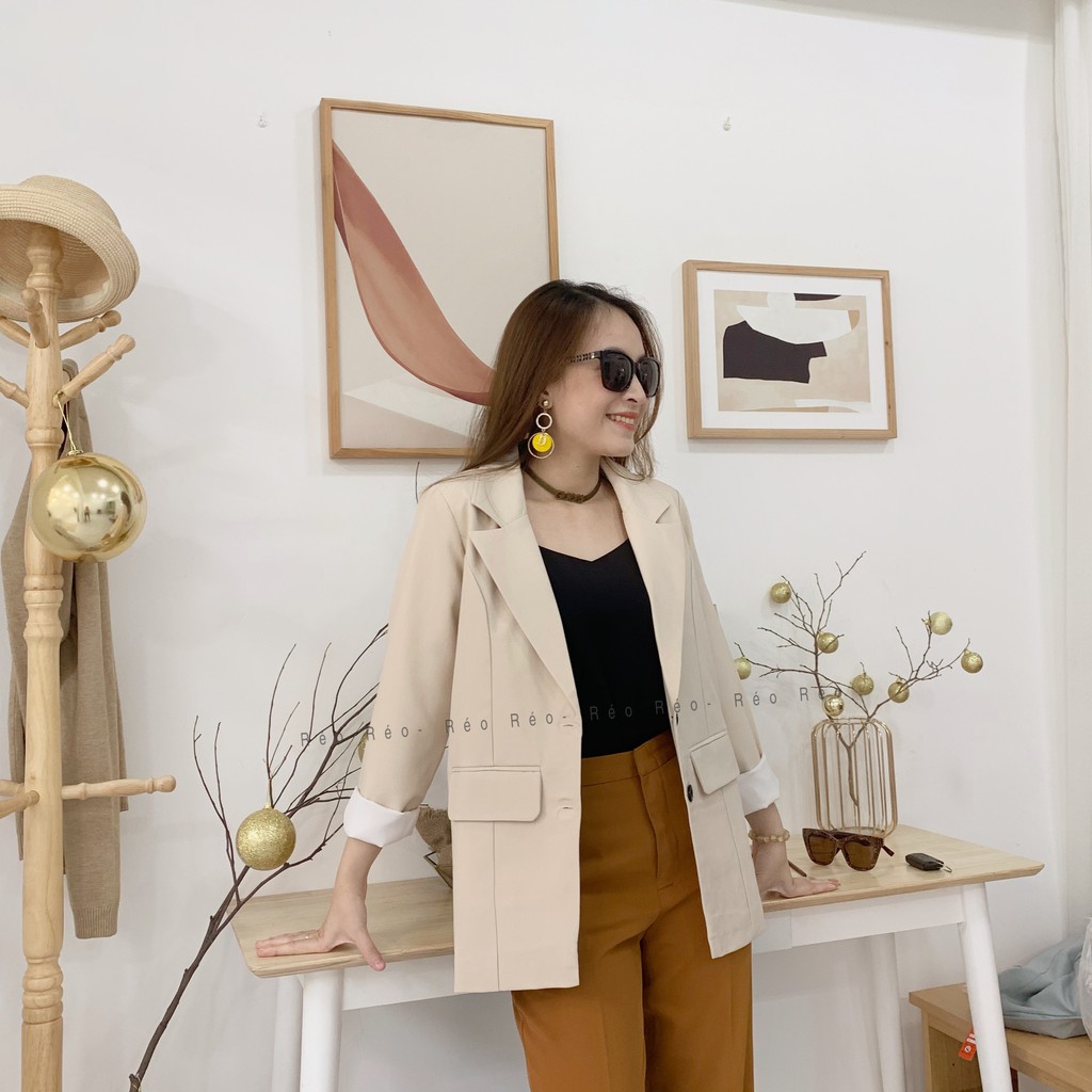 Áo blazer 2 lớp trẻ trung, Sang Trọng, Chất dày dặn, đa phong cách, kết hợp Jeans, short, Đầm váy vô cùng dễ dàng | BigBuy360 - bigbuy360.vn