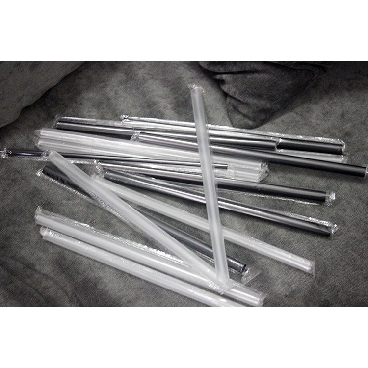 100g Ống hút trong suốt màng bọc Plastic Drinking Straw Cover