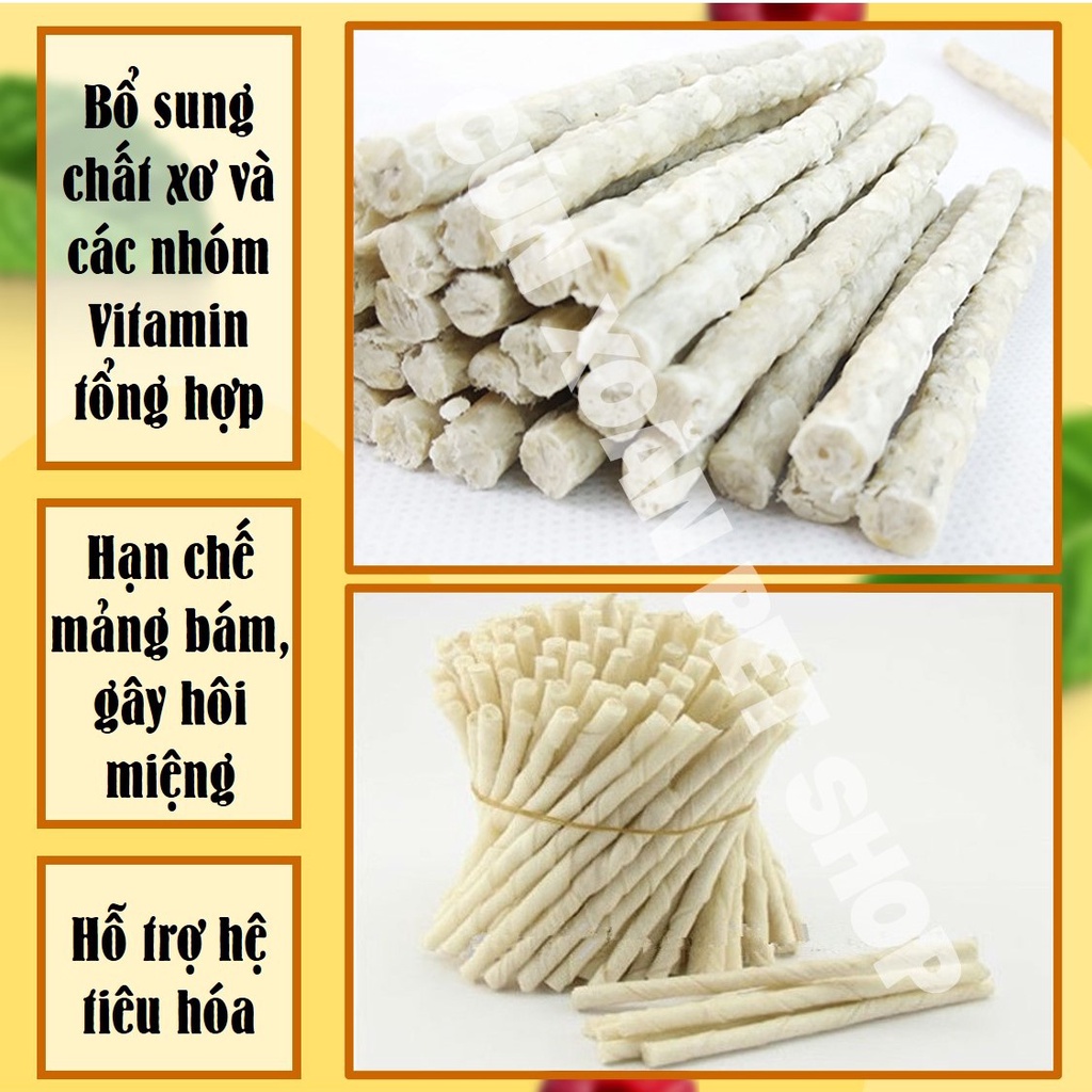 Xương gặm sạch răng cho chó từ sữa và rau củ tổng hợp Pet Snacks (túi 600g)