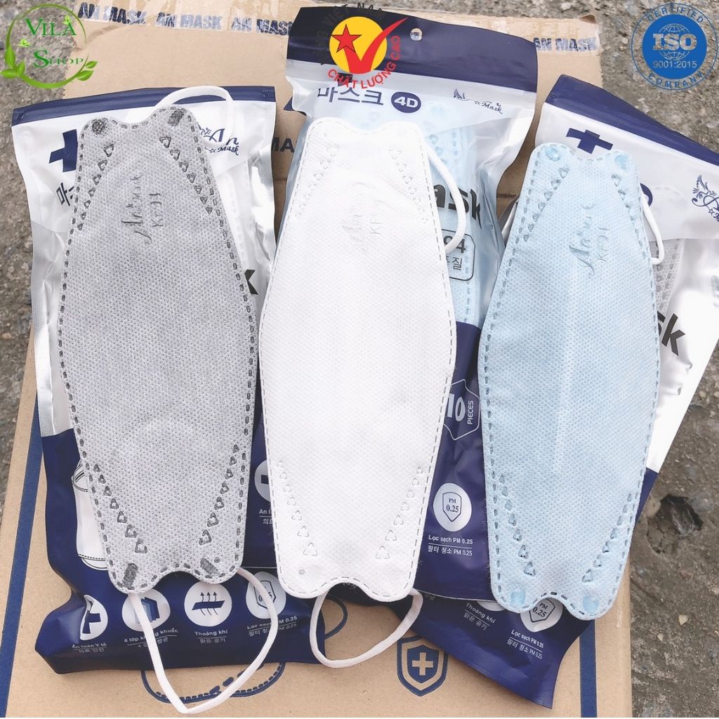 (Thùng 300 Chiếc) Khẩu Trang Y Tế 4 Lớp KF94 Chống Bụi Mịn Và Kháng Khuẩn Sản Xuất Theo Tiêu Chuẩn Hàn Quốc