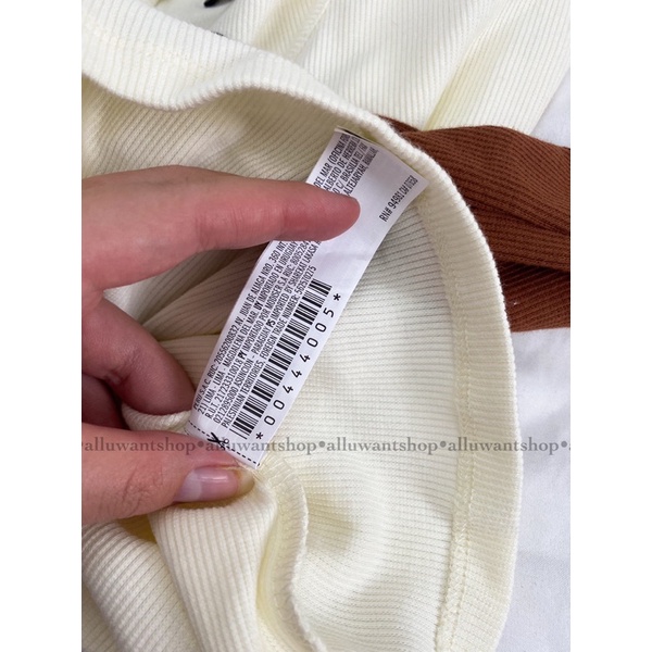 Áo tay dài hở vai Ribbed Open-Shoulder Top F21 hàng XK