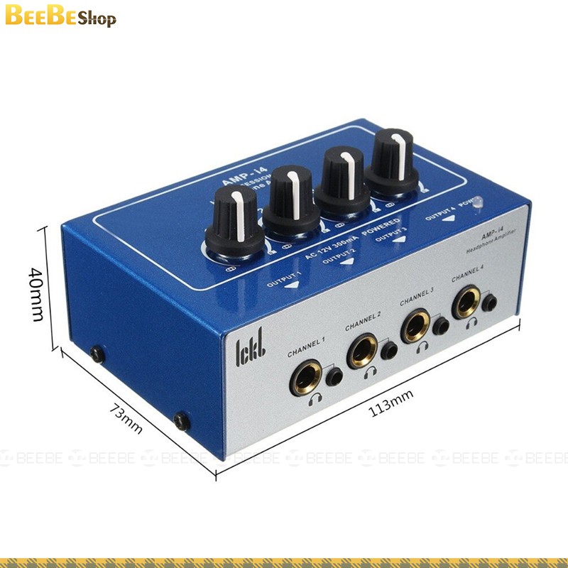 ICKB AMP I4 - Bộ Chia Tai Nghe Chuyên Nghiệp 4 Cổng Kép, Dùng Cho 8 Headphones