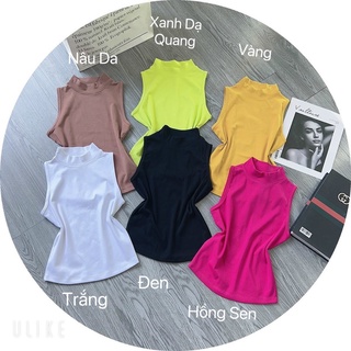 Áo thun body sát nách cổ cao