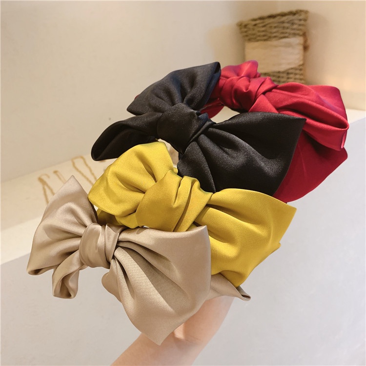 Cài tóc đính nơ xinh xắn nhiều màu sắc thời trang cho nữ