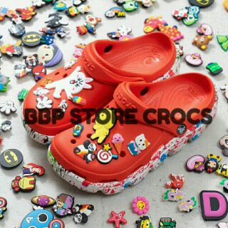 Dép Sục Cá Sấu vẩy sơn các màu + 8 sticker