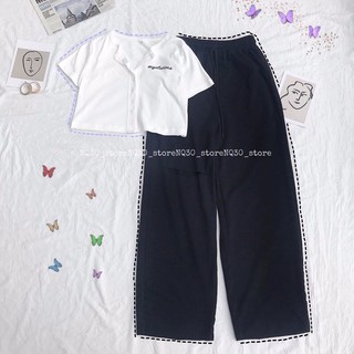Set Quần Iru Rách + crop gân thêu☀️