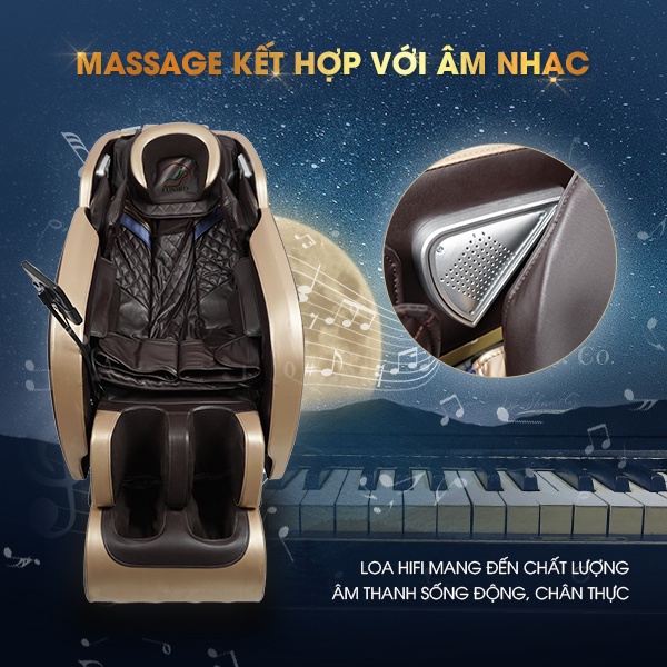 Ghế massage toàn thân,Funiko F11 4D di chuyển,bảng điều khiển tiếng việt massage trị liệu toàn thân bảo hành 10 năm