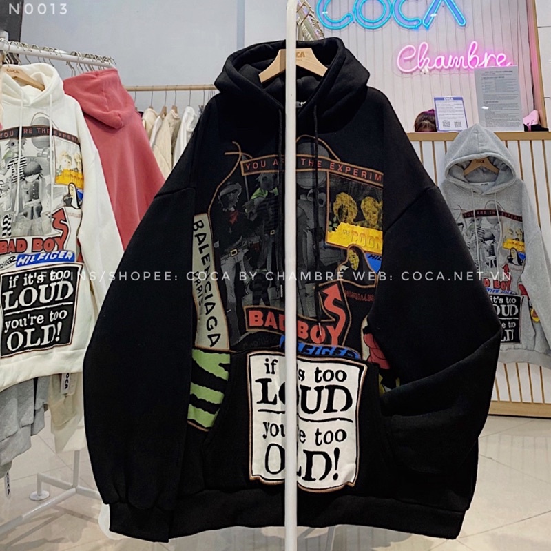 [N0013]🎯 Áo HOODIE unisex nỉ bông dày cá tính BAD BOY form rộng (Có sẵn/ảnh thật) | BigBuy360 - bigbuy360.vn