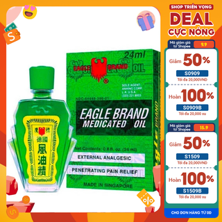Dầu gió xanh con Ó Mỹ Eagle Brand 24ml