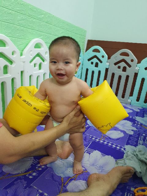 [1 CẶP] Phao bơi đeo tay mặt trời (kích thước 30cm) gắn tay tập bơi cho bé