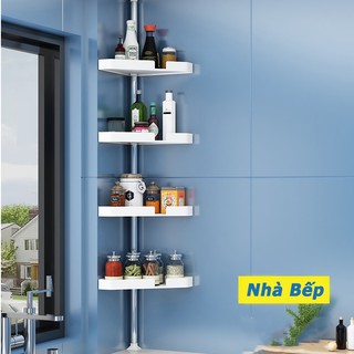 Kệ góc rút 4 tầng để đồ nhà tắm - nhà bếp - phòng ngủ - phòng khách, điều chỉnh độ cao theo từng phòng, dễ dàng tháo lắp