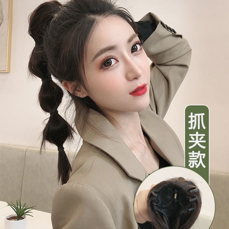 Tóc Giả Loại Ngắn Và Thắt Đuôi Ngựa Dạng Xoắn Bong Bóng Đuôi Ngựa Cho Nữ💋Làm Đẹp Keren💋Cửa Hàng Quốc Tế💋】
