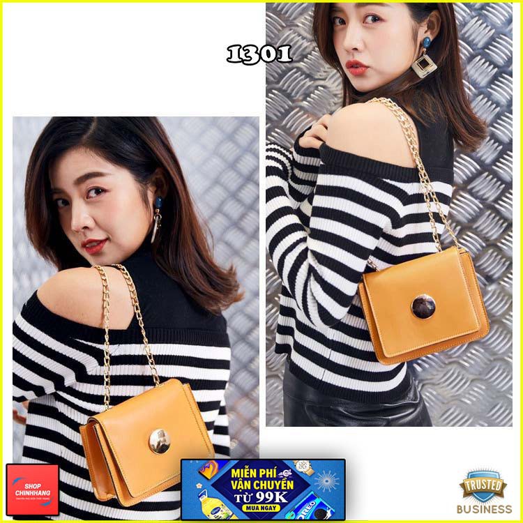 Túi đeo chéo thời trang✨FREESHIP✨túi  nữ mini form vuông khóa tròn nhiều màu SH1301