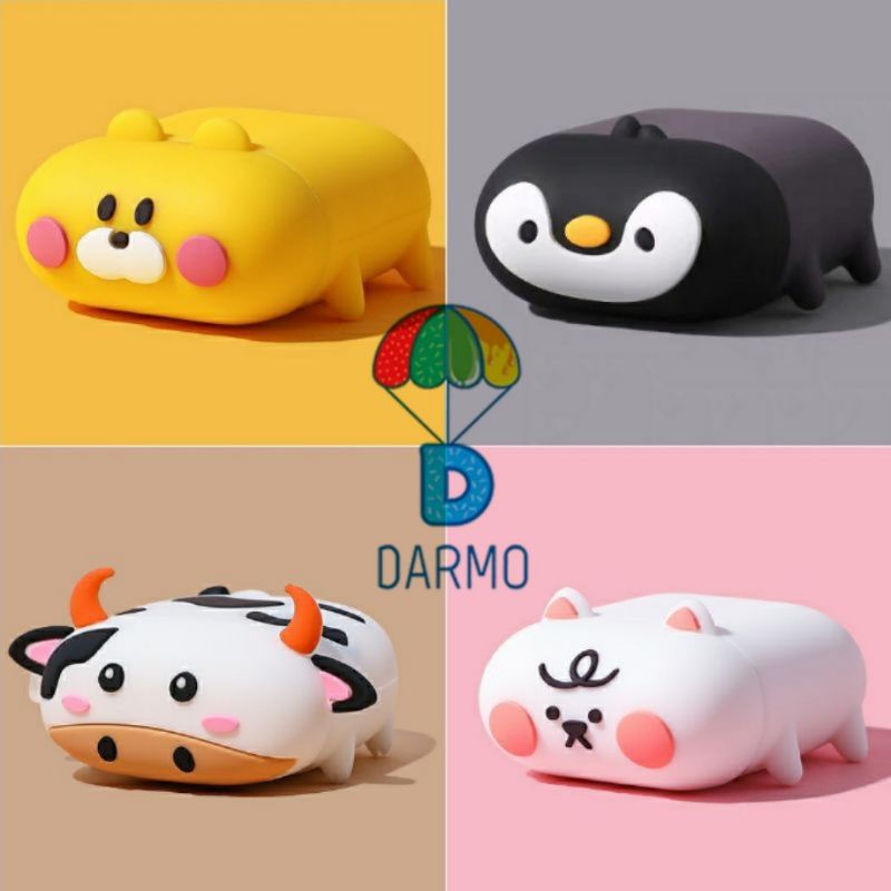 (Order 20 ngày) Case bảo vệ Airpods Pro/1/2 ryan kakao vàng/ chim cánh cụt/ bò sữa/ chó trắng/ hổ cam dáng nằm ZRSTAR