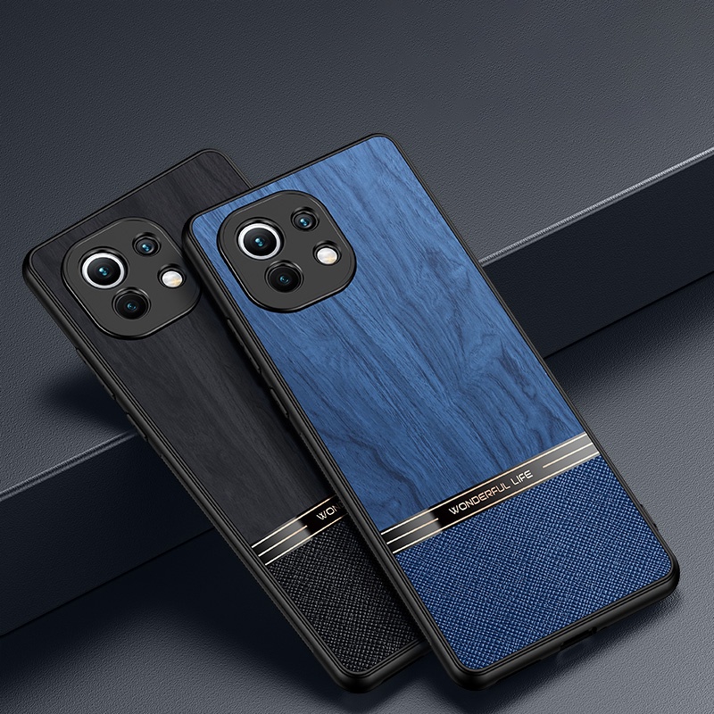 Ốp Điện Thoại Da Vân Gỗ Cho Xiaomi K40Pro K40s K50Pro 11 11Pro 11U 12 12Pro Redmi Note10 10Pro 11Pro 11 11T 11Tpro Note11TPro