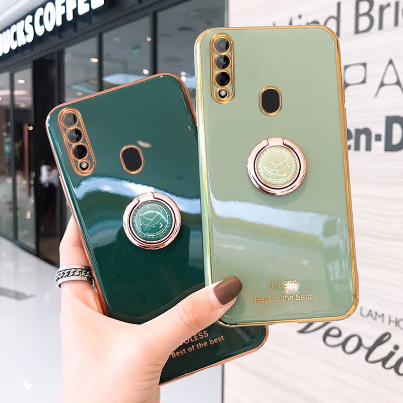 Ốp điện thoại QIANZI mạ phong cách đơn giản cho Oppo A31 2020 F15 A77 A53 2020 Reno4F F17 Pro A93 4G F11 Pro A55 A16