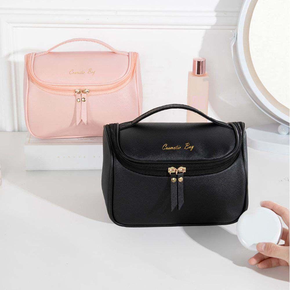 JARRED Túi Đựng Đồ Trang Điểm Bằng Da PU Chống Nước Sức Chứa Lớn Họa Tiết Đá Hoa Cương Đa Năng Phong Cách Vintage