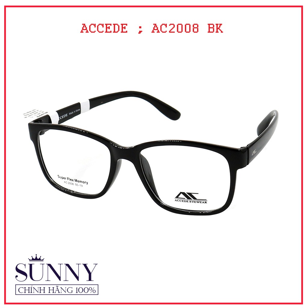 Gọng kính Accede AC2008 - 2013 unisex (nhiều màu) chính hãng, thiết kế dễ đeo bảo vệ mắt