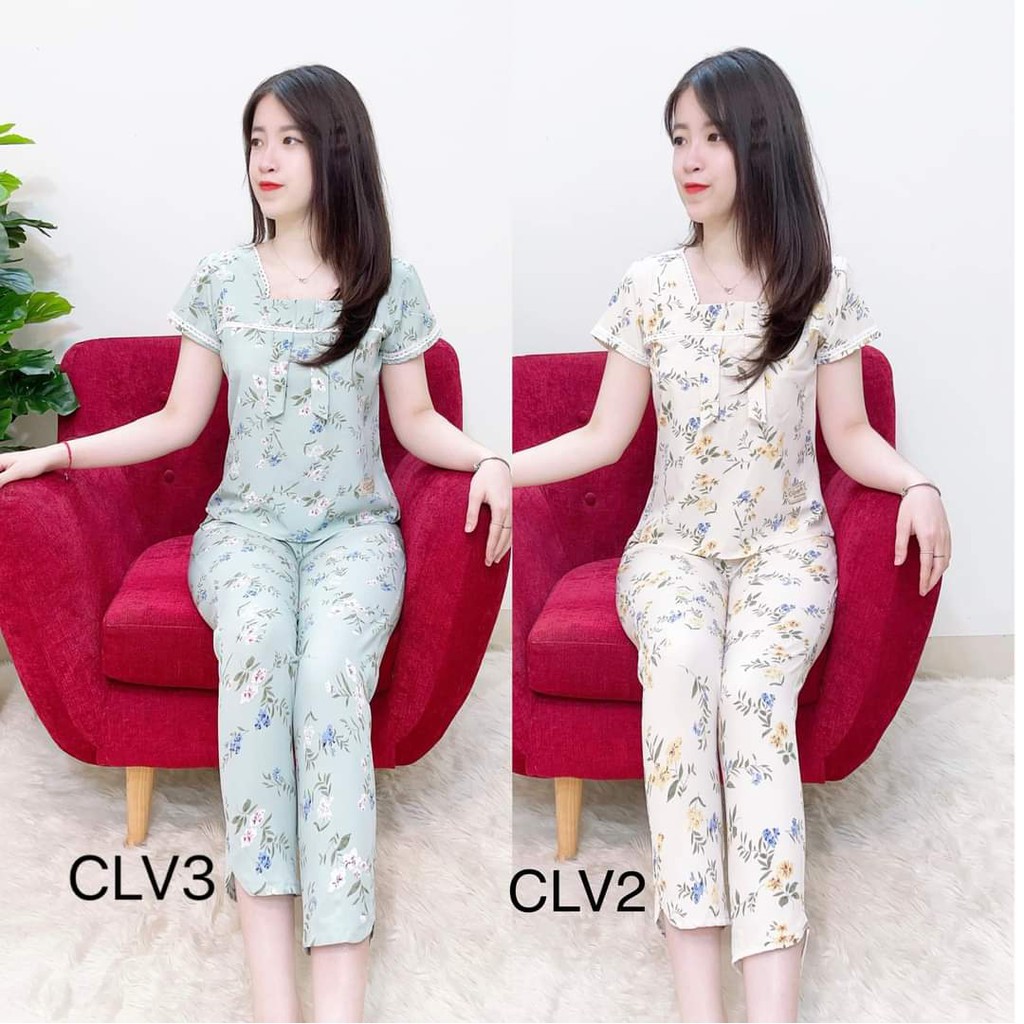 đồ bộ nữ mặc nhà ,sét bộ cộc tay lụa sàng chảnh( có video)