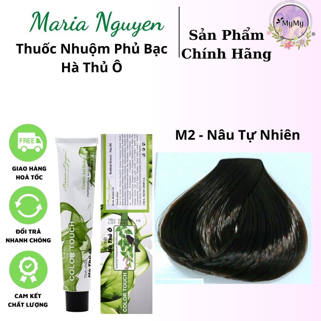 Thuốc Nhuộm Tóc Thảo Dược Maria Nguyen  Hà Thủ ô Mượt Tóc, Không Rát Da Đầu, Mùi Dịu Nhẹ + 9MÀU
