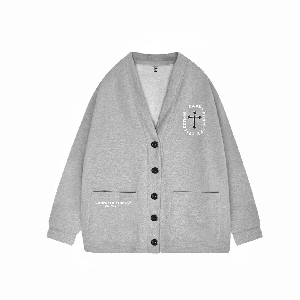Áo Khoác Cardigan CONFUSED - UNISEX / NAM NỮ 2 MÀU, From rộng, Chất dày dặn (Sản Phẩm Bán Chạy Nhất Mùa Thu)