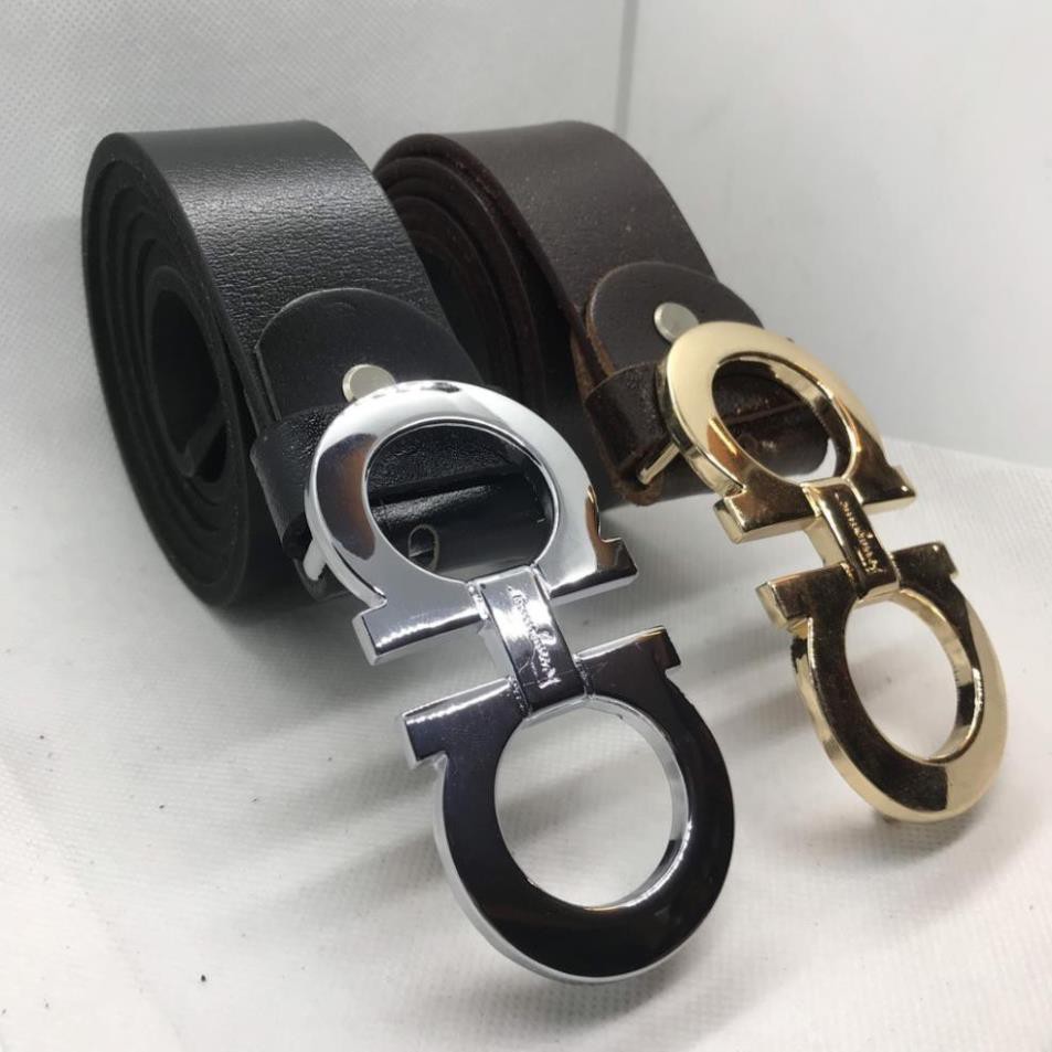 Thắt Lưng, Dây Nịt Nam Mặt Khóa 2 Chữ a,Dây da Bò Nguyen Miếng, Siêu Bền Phong Cách Đơn giản,Thời trang