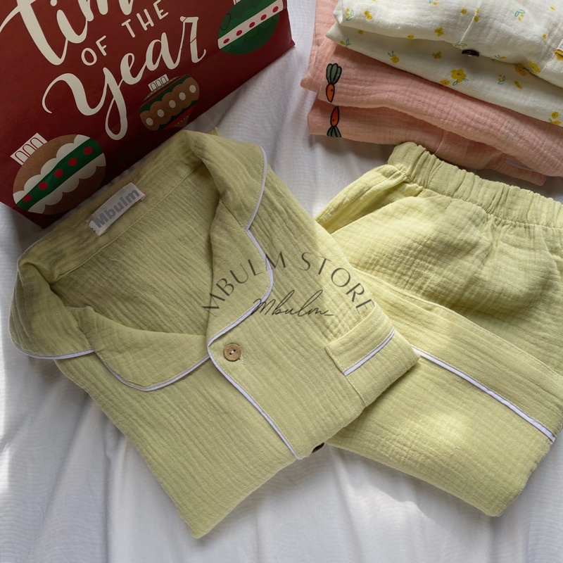 PIJAMA ĐỒ BỘ MẶC NHÀ VẢI XÔ NHĂN MUSLIN QUẦN ĐÙI ÁO CỘC | BigBuy360 - bigbuy360.vn