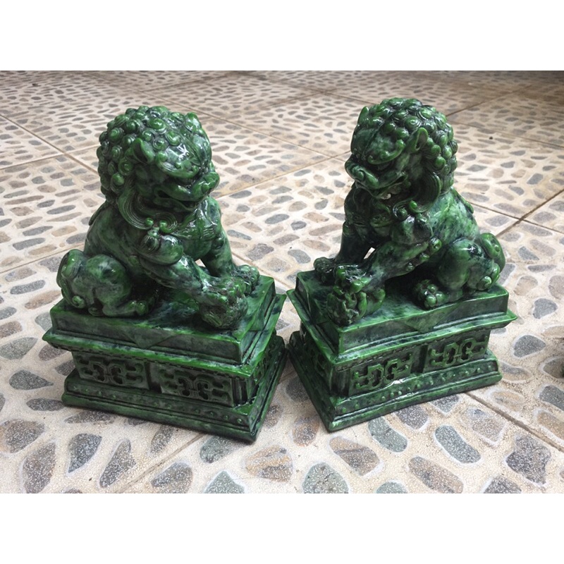 Tượng đôi kỳ lân đá xanh