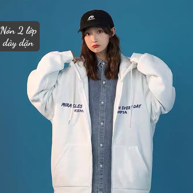 Áo khoác Nỉ Khóa Kéo nam nữ ✿ Unisex thời trang form rộng đẹp mã KNN46 - 1992 clothing