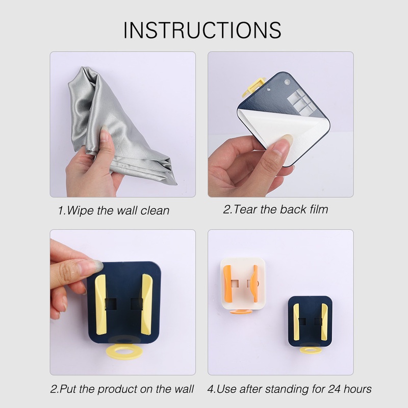 1 Giá Đỡ Bàn Chải Đánh Răng Gắn Tường Chống Thấm Nước Tự Dính Điều Chỉnh Được Tiện Lợi Dành Cho Phòng Tắm