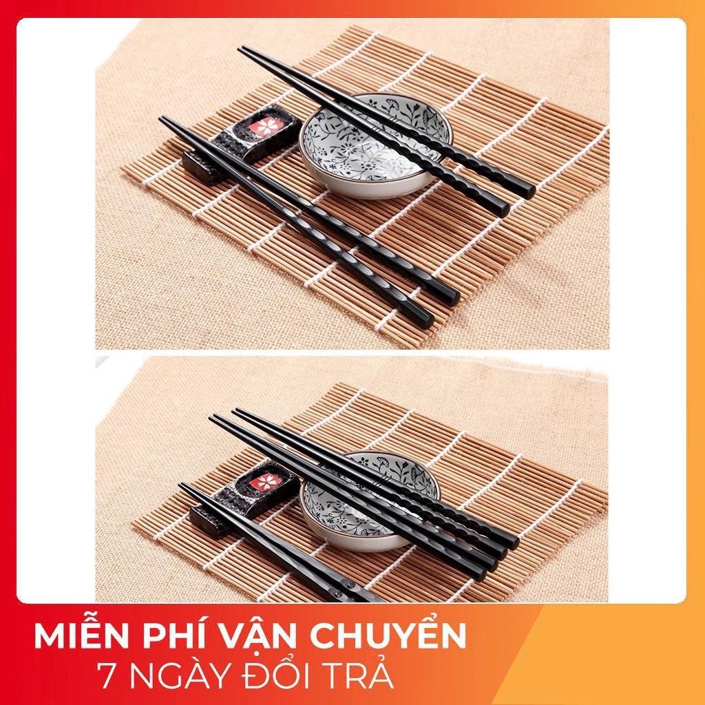 Bộ 10 đôi đũa nhựa cao cấp kiểu dáng sang trọng, đũa nhựa ăn cơm kháng khuẩn chịu nhiệt chống trơn cực tốt