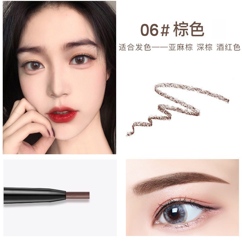 Bút Chì Kẻ Lông Mày Kèm Cọ Xoay Tự Động Chống Thấm Nước 5 Màu Tùy Chọn M1 A11