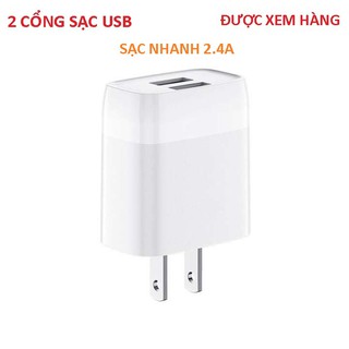 Cốc sạc nhanh 2 cổng usb