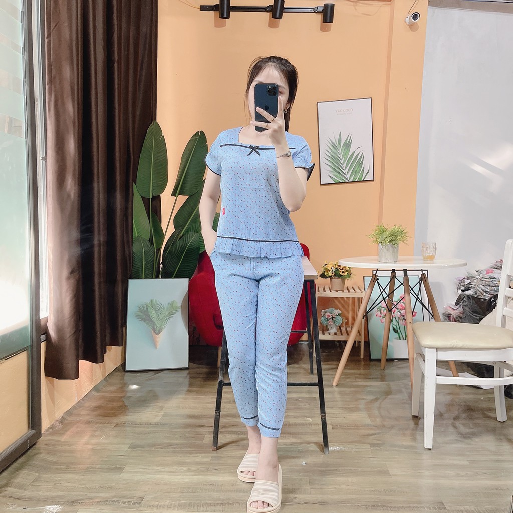 đồ bộ mặc nhà chất đũi siêu mềm mát