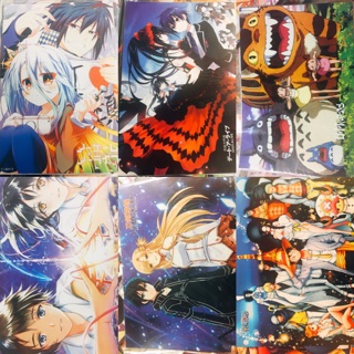 Poster Anime A3 chất dày đẹp 1 set 8 tranh