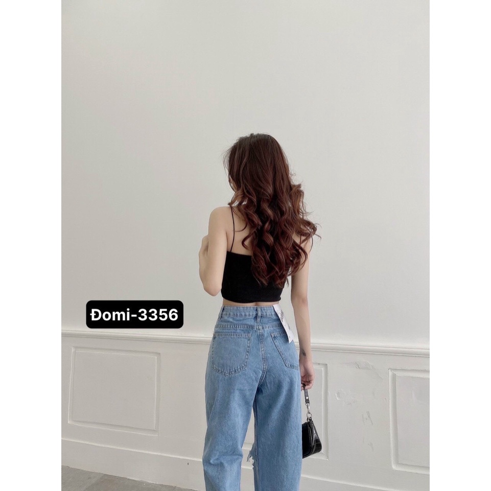 QUẦN JEANS ỐNG RỘNG NỮ LƯNG CAO LAI CUỐN RÁCH TE TUA ĐÙI CÀO TẢ TỚI MÀU XANH NHẠT VẢI DÀY DẶN MỀM MỊN