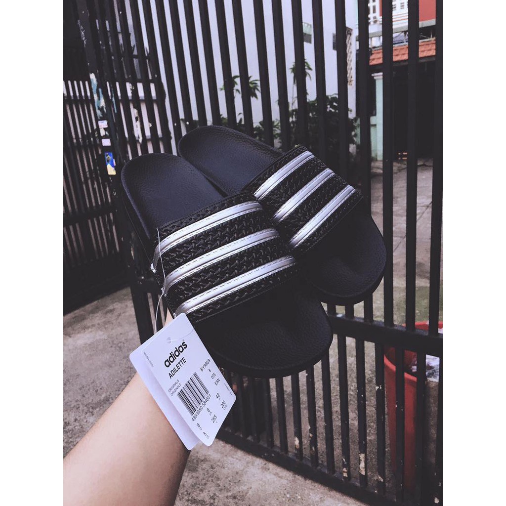 ✾ DÉP ADIDAS ADILETTE Chính Hãng - FULL BOX - Dép Bánh Mì Đen ✾
