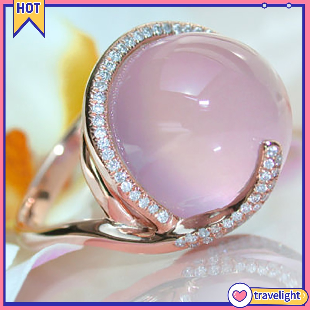 Nhẫn Đính Đá Mặt Trăng Giả K1