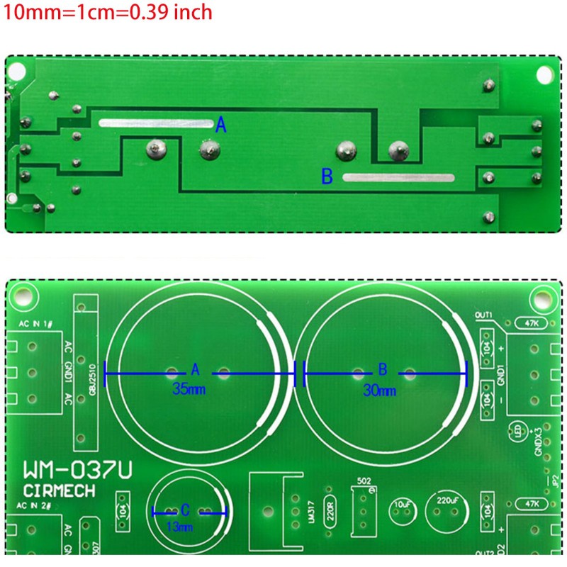 zzz LM317 LM337 Rectifier Filter Power Supply Board Kit Multi-channel Adjustable