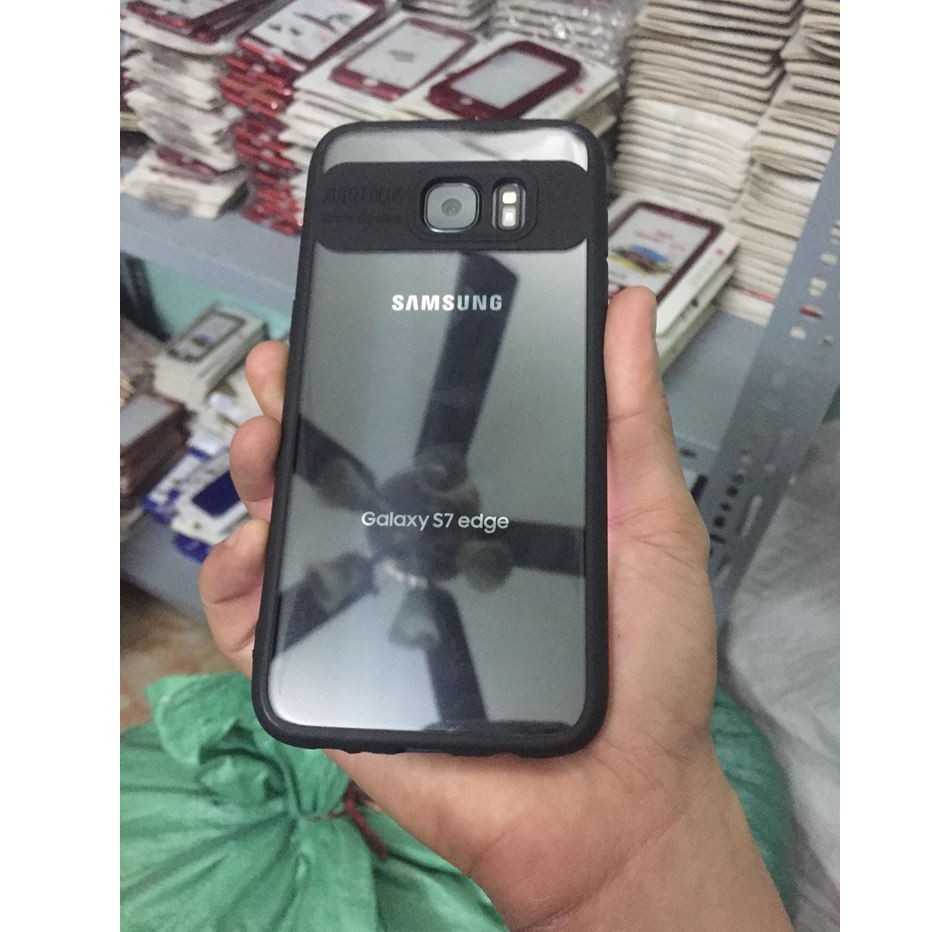 ỐP LƯNG Samsung S7edge viền màu trong suốt (Tặng ốp TPU nhiều màu)