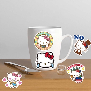 50 cái Hello Kitty Hình dán dễ thương Cute Sticker, 5 * 5 cm PVC Hình dán hoạt hình không thấm nước