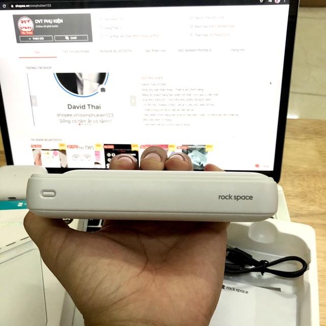 [CHÍNH HÃNG ] SẠC DỰ PHÒNG ROCK P65 POWER BANK 20.000MAH