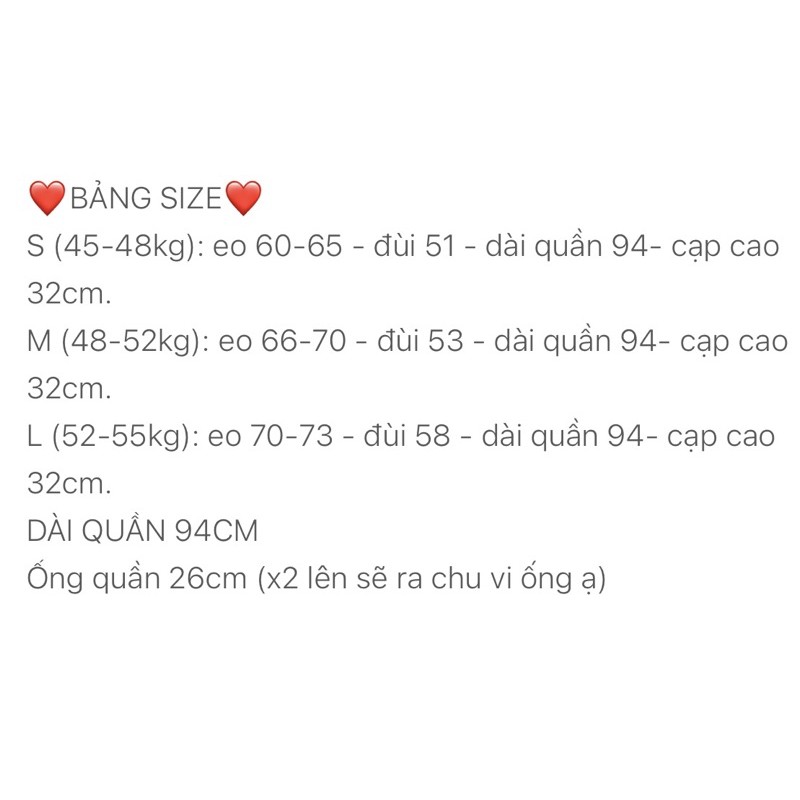 QUẦN SUÔNG CẠP CAO 94CM