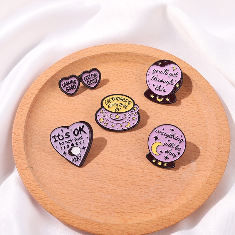 Huy hiệu cài áo hình trăng sao thời trang nữ tính