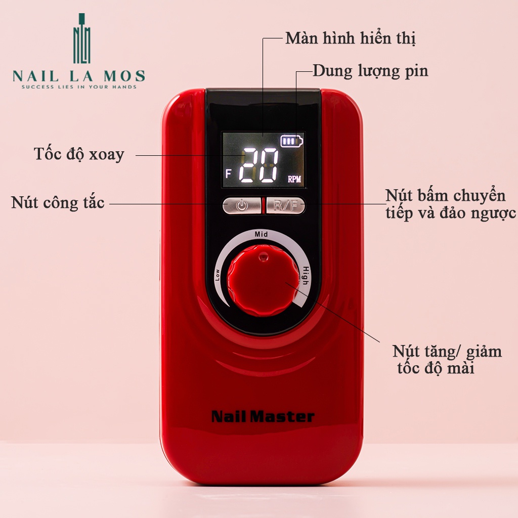 Máy mài tích điện US-803 chính hãng chạy rất êm (bảo hành thân máy 6 tháng) - máy mài móng chuyên dụng cho thợ nail